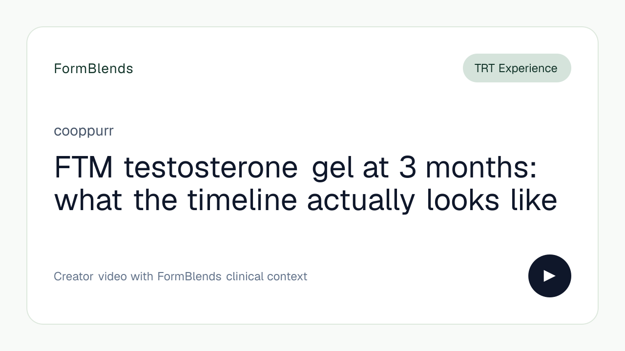 FTM testosterone gel at 3 months: what the timeline actually looks like