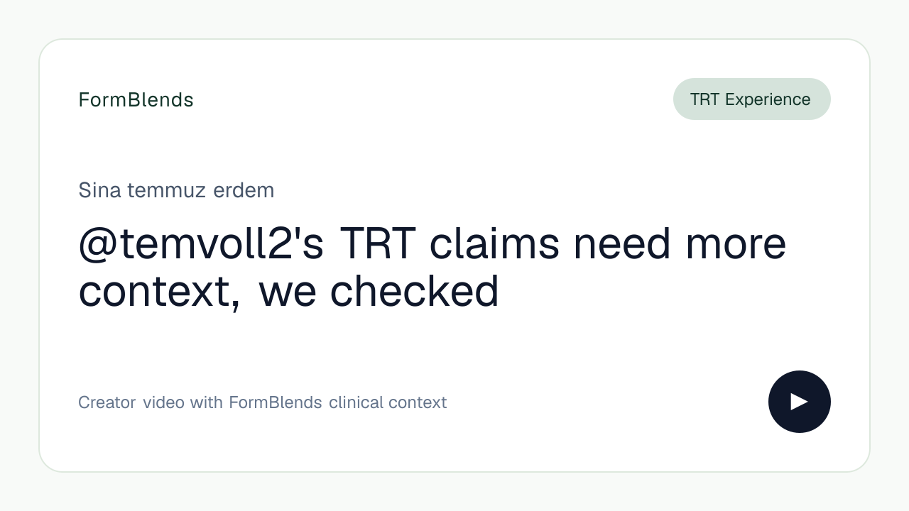 @temvoll2's TRT claims need more context, we checked