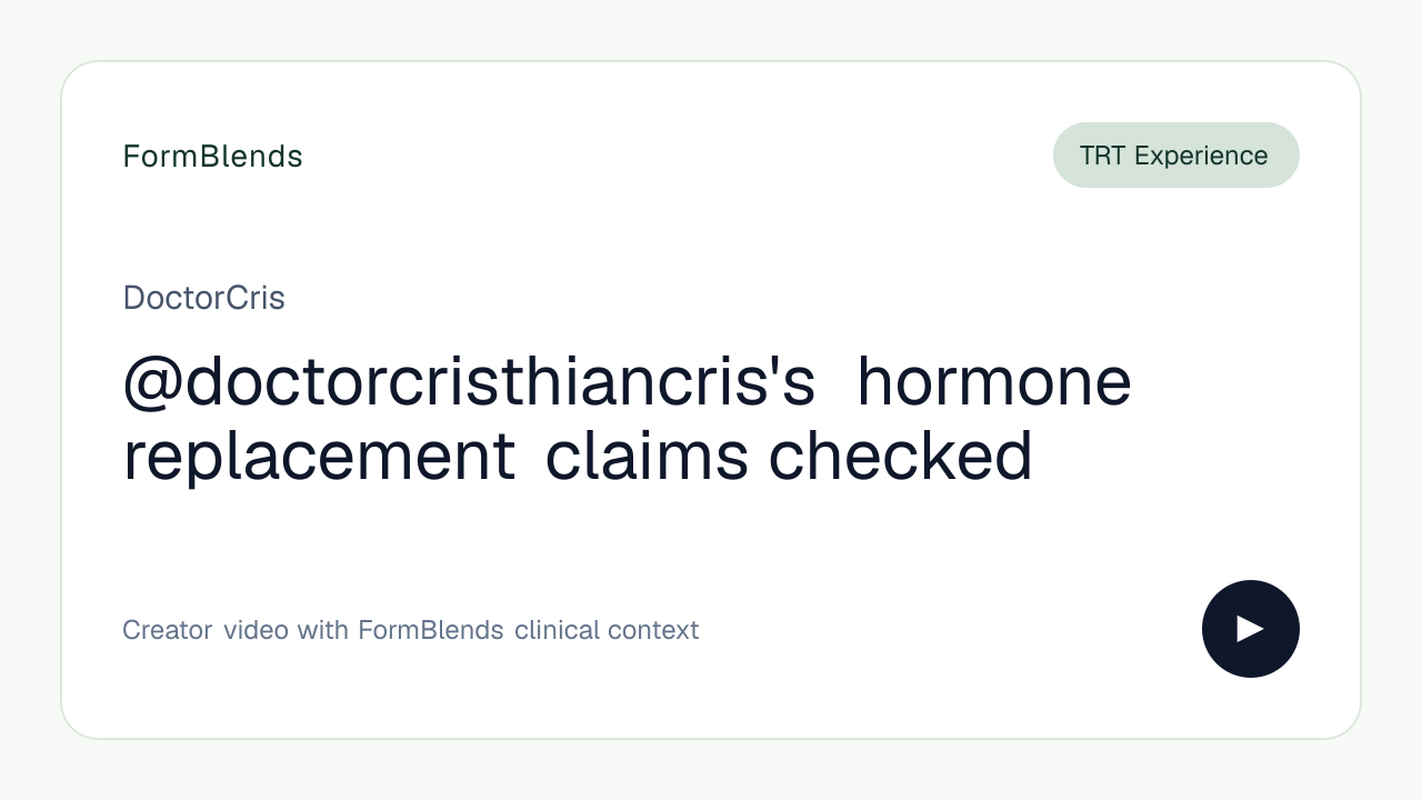 @doctorcristhiancris's hormone replacement claims checked