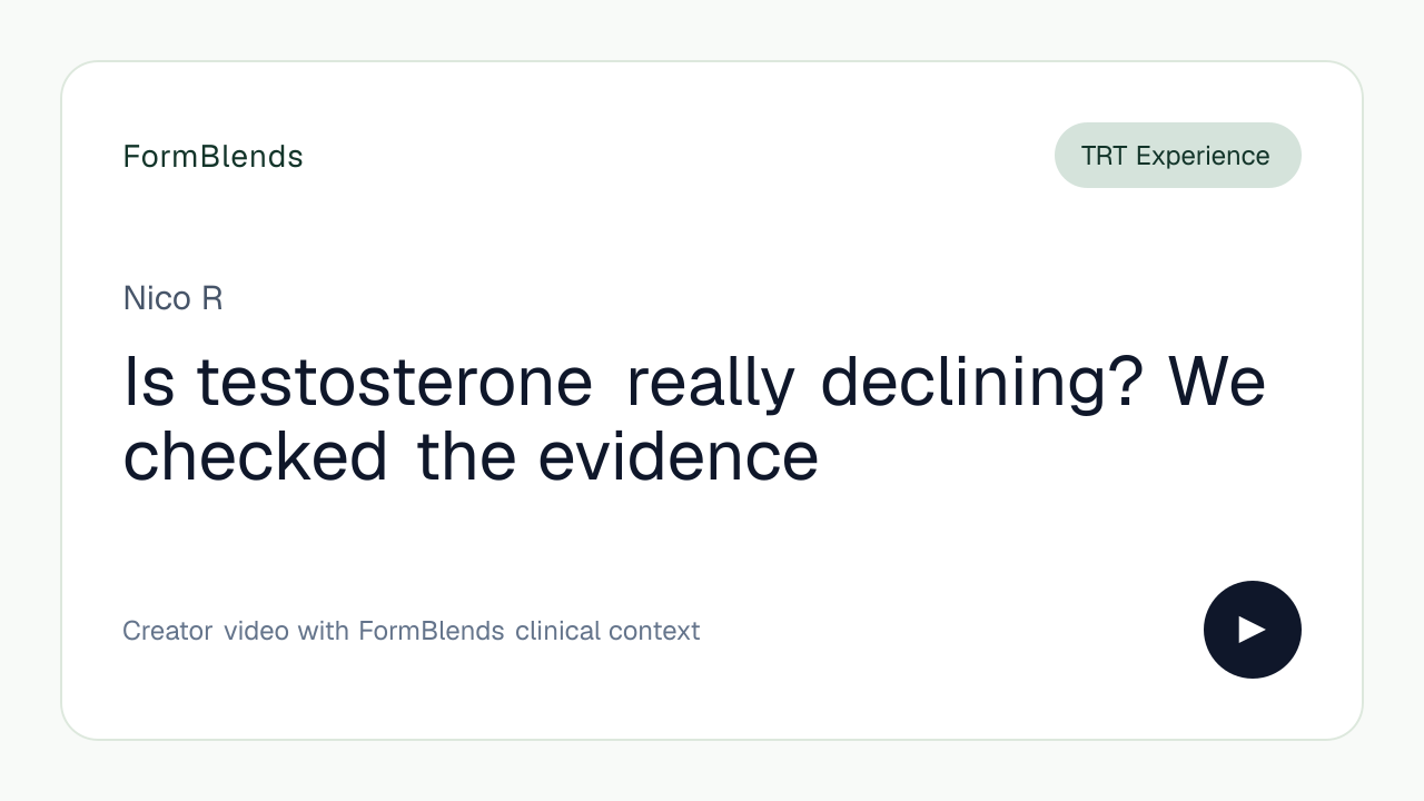Is testosterone really declining? We checked the evidence
