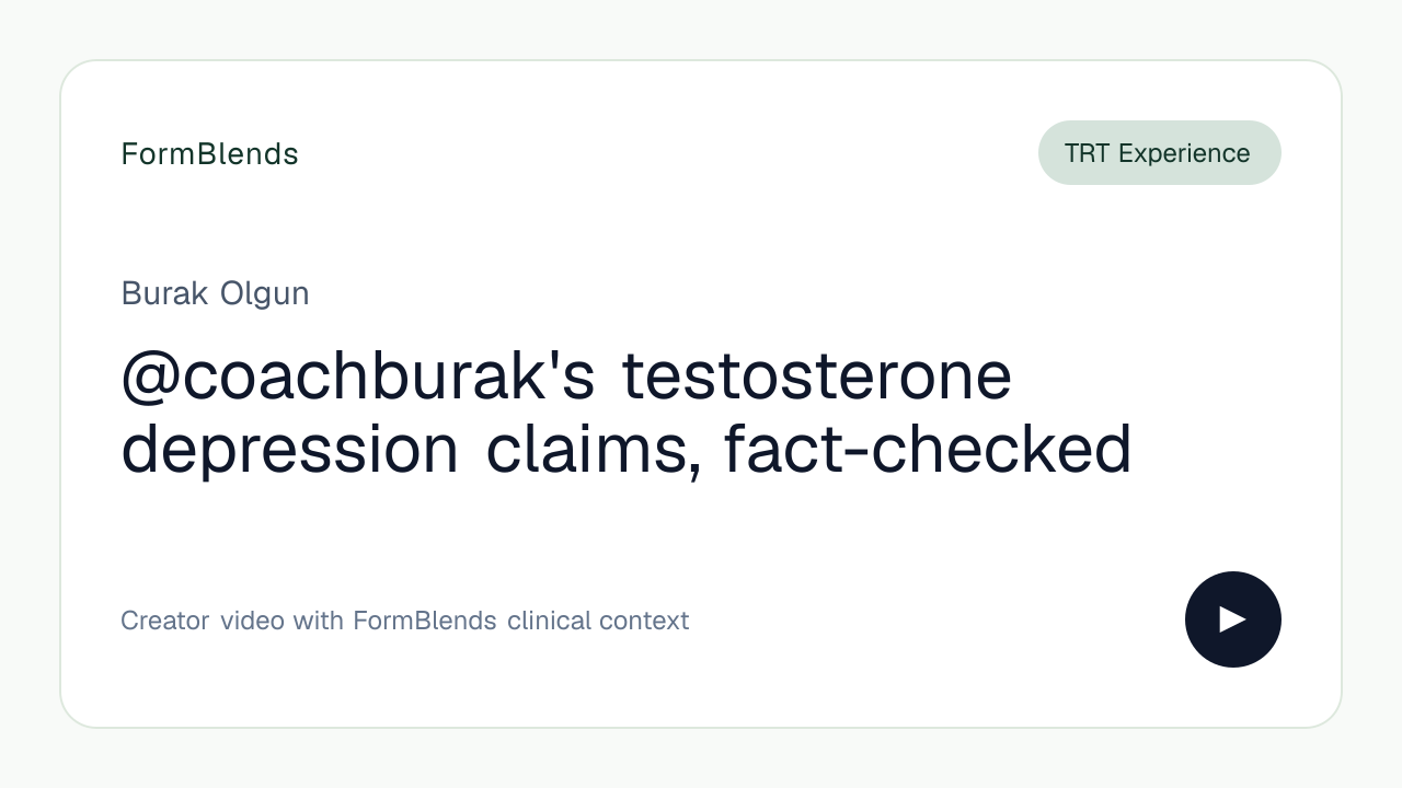 @coachburak's testosterone depression claims, fact-checked