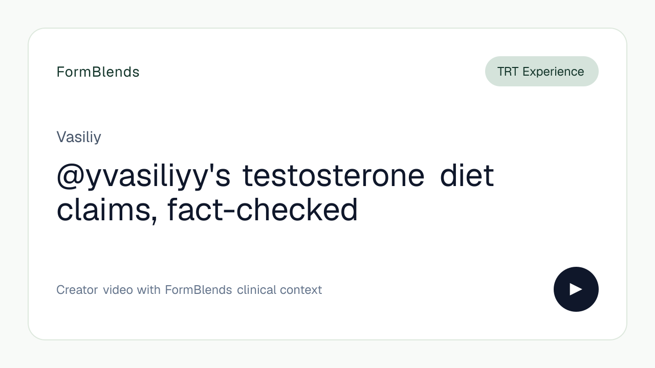 @yvasiliyy's testosterone diet claims, fact-checked
