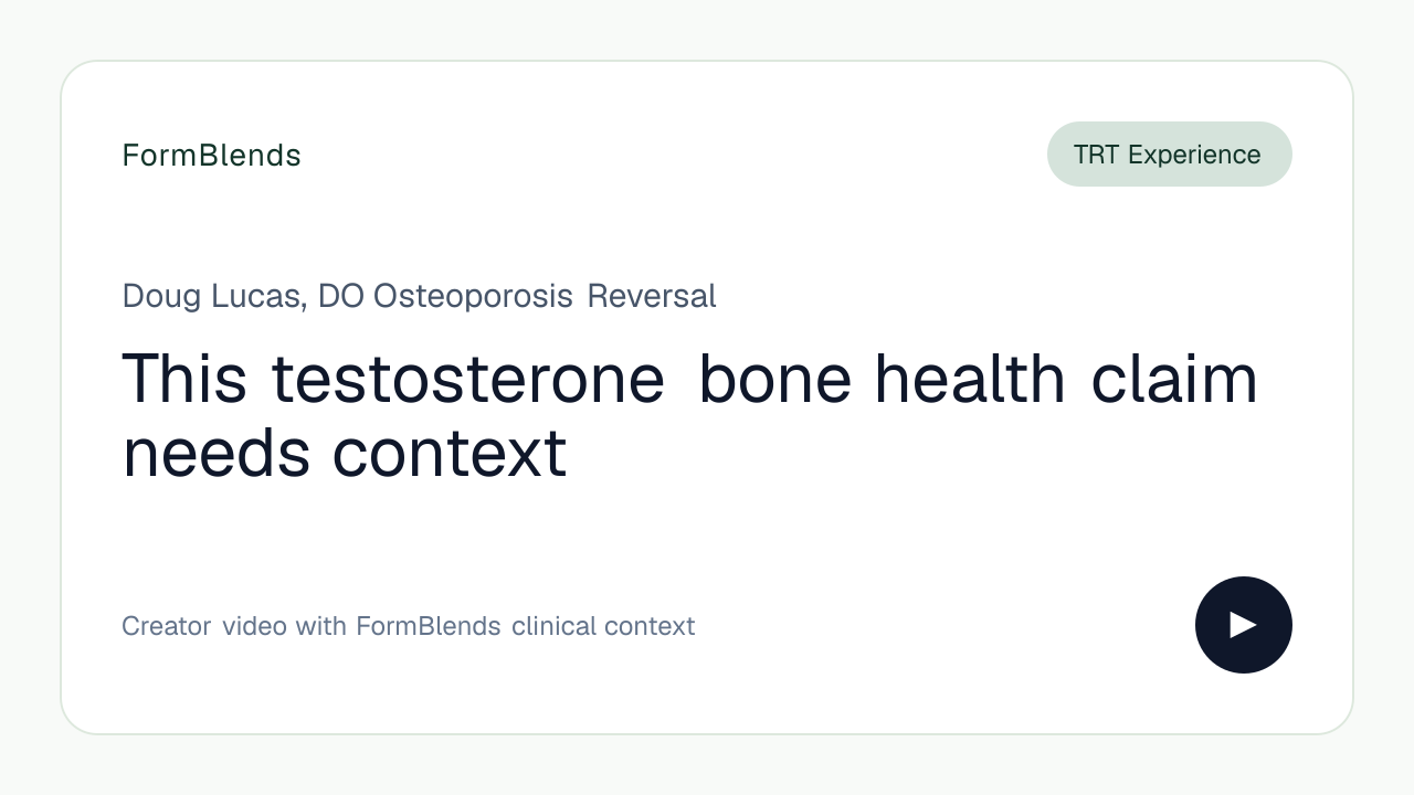 This testosterone bone health claim needs context