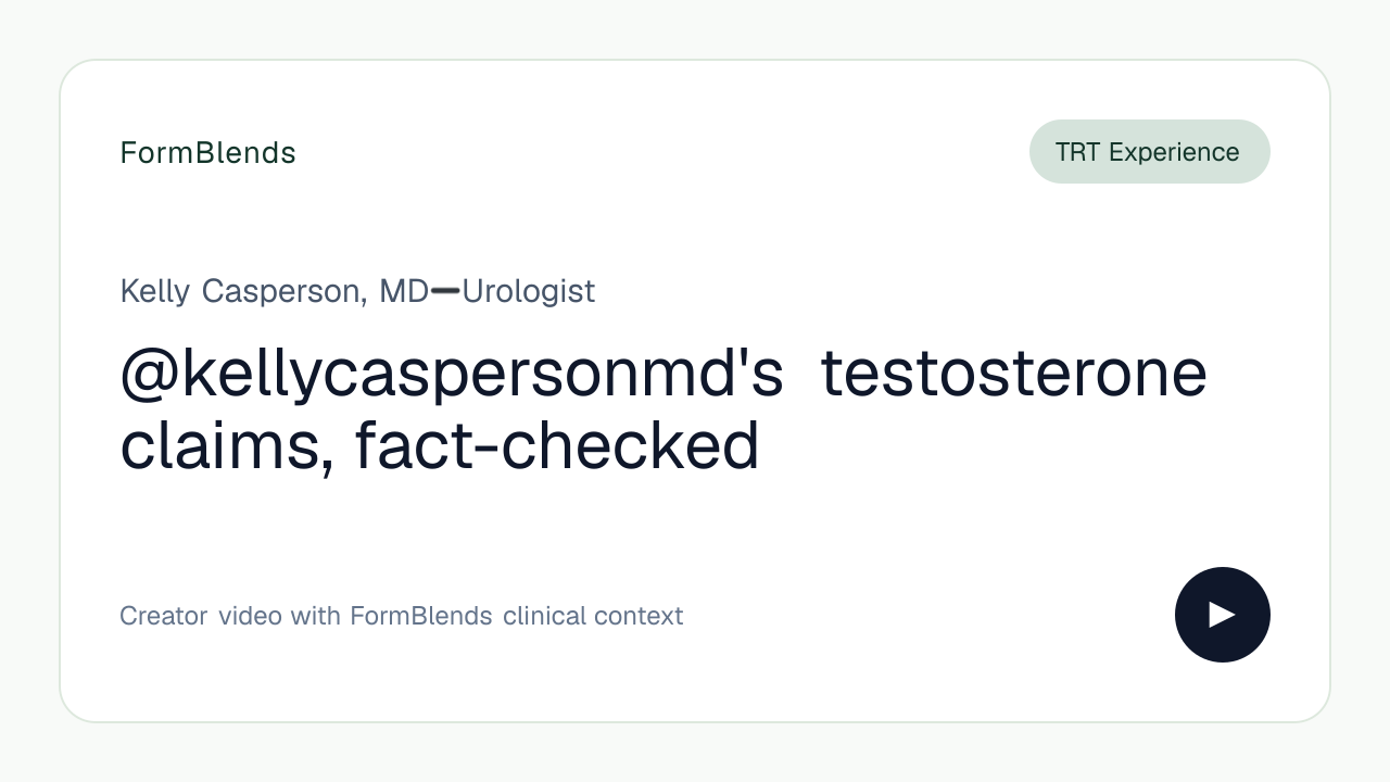 @kellycaspersonmd's testosterone claims, fact-checked