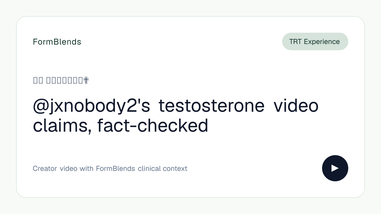 @jxnobody2's testosterone video claims, fact-checked