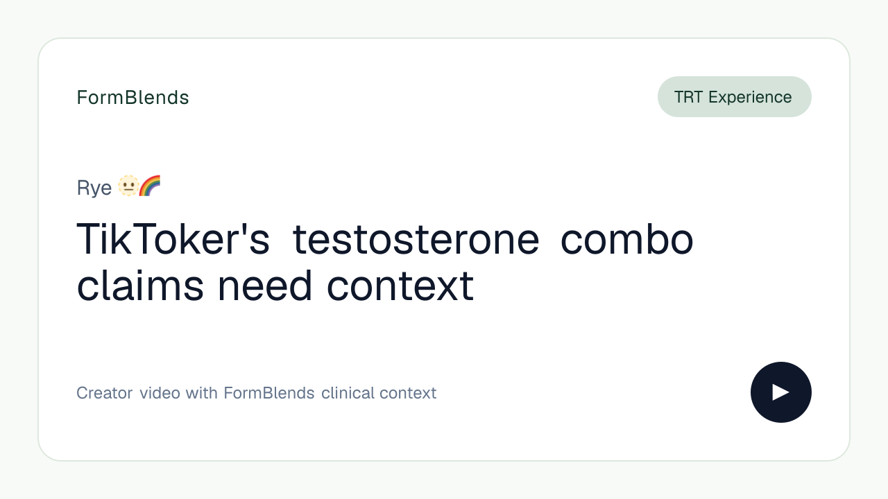 TikToker's testosterone combo claims need context