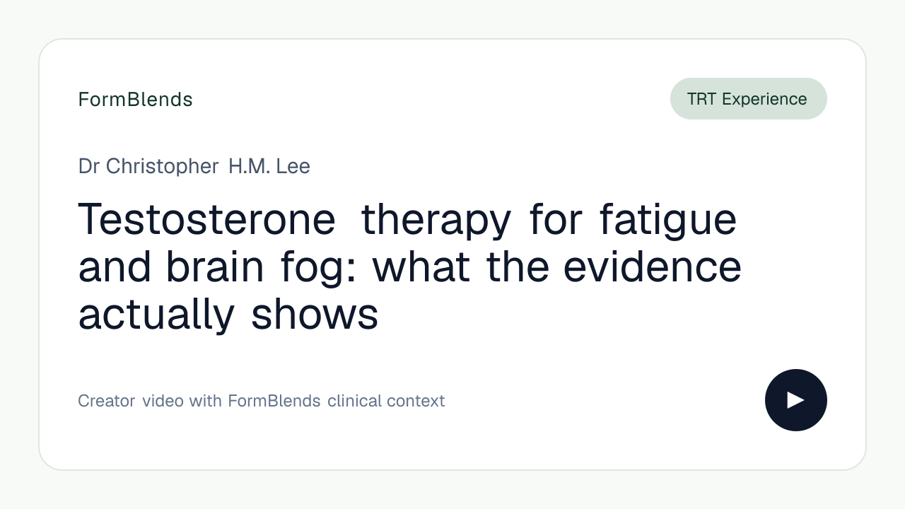 Testosterone therapy for fatigue and brain fog: what the evidence actually shows