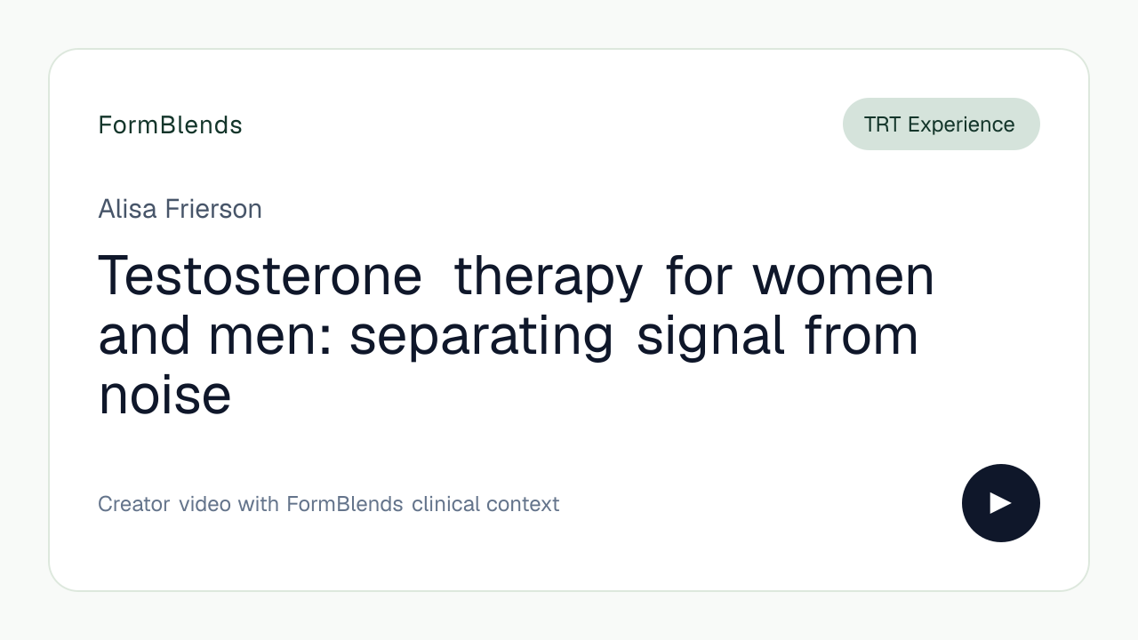Testosterone therapy for women and men: separating signal from noise