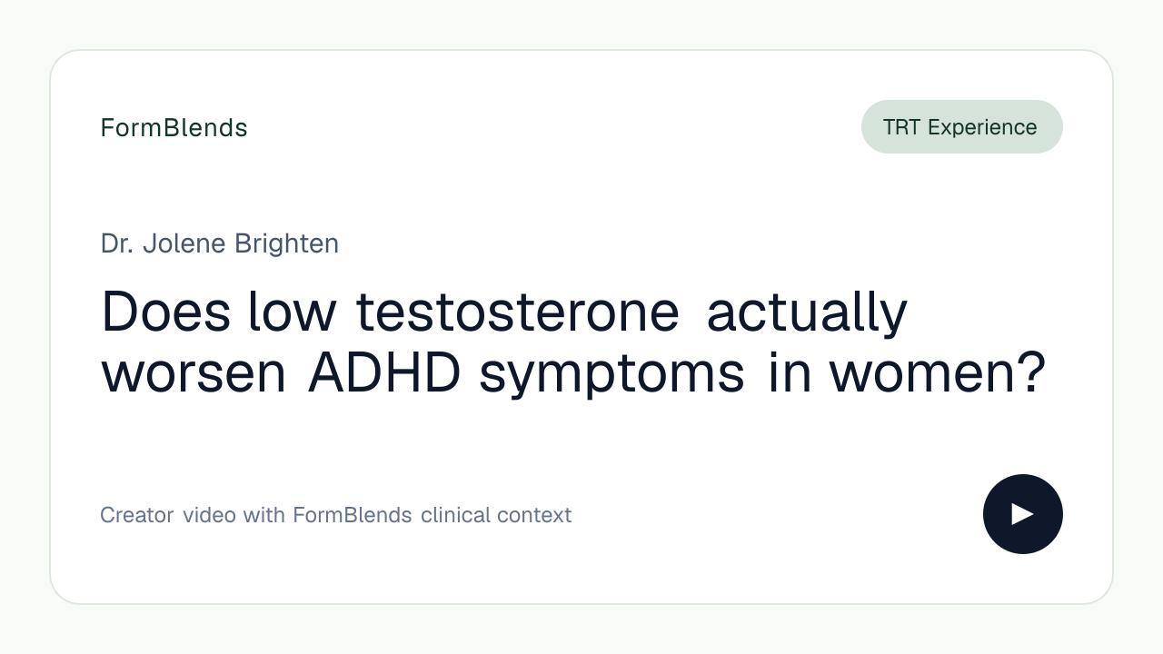 Does low testosterone actually worsen ADHD symptoms in women?