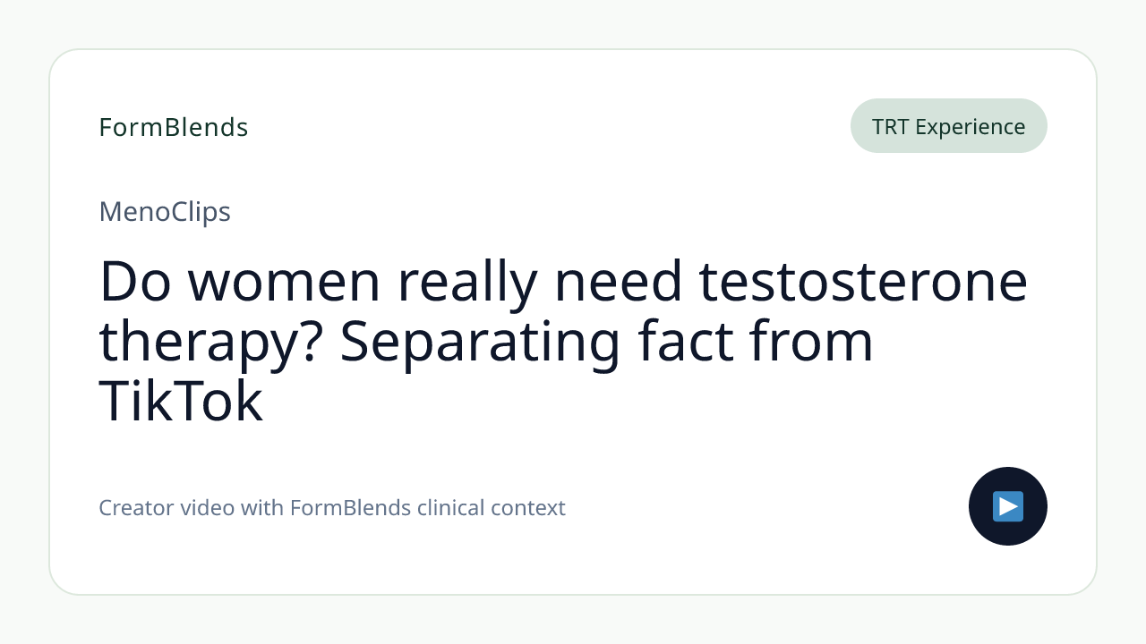 Do women really need testosterone therapy? Separating fact from TikTok