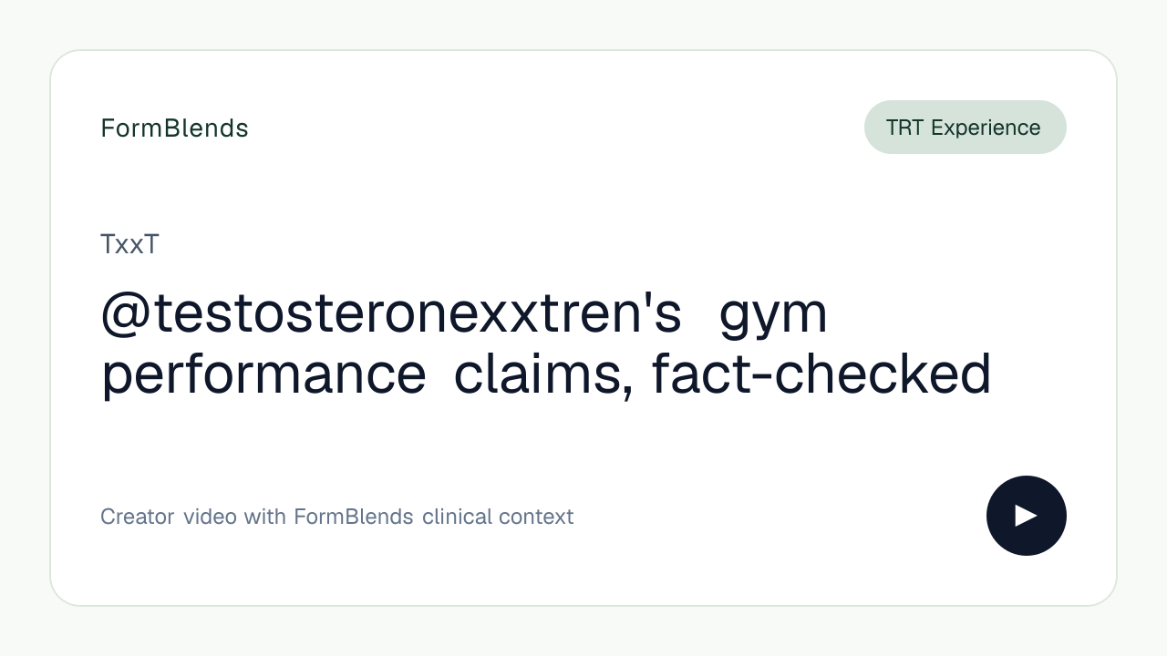 @testosteronexxtren's gym performance claims, fact-checked