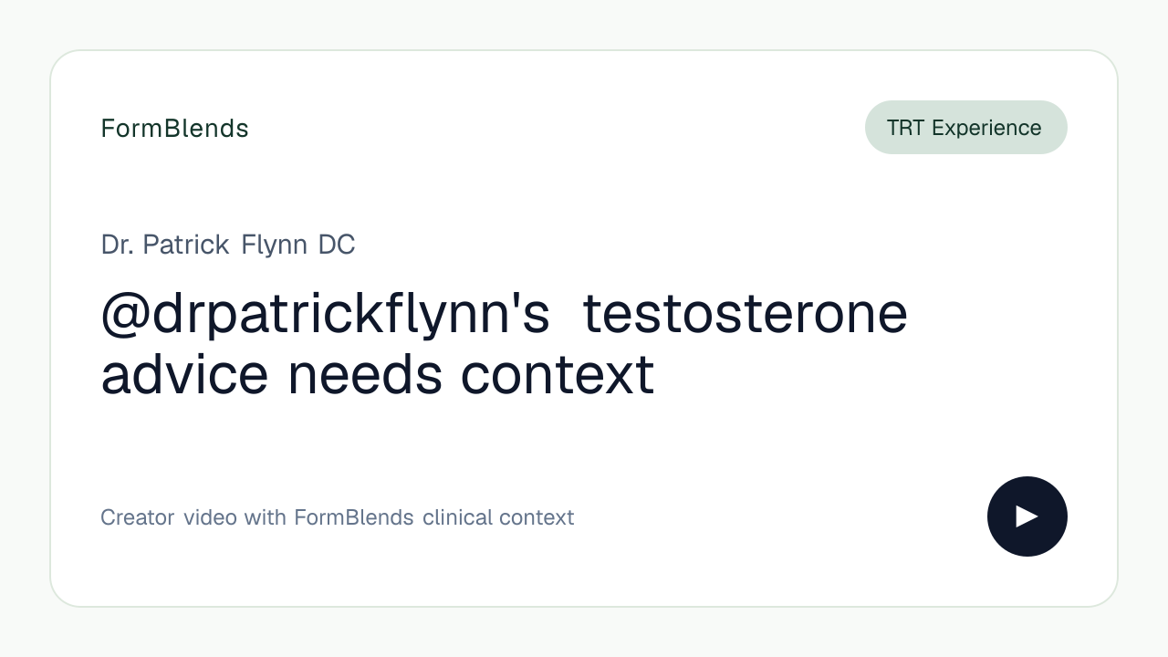 @drpatrickflynn's testosterone advice needs context
