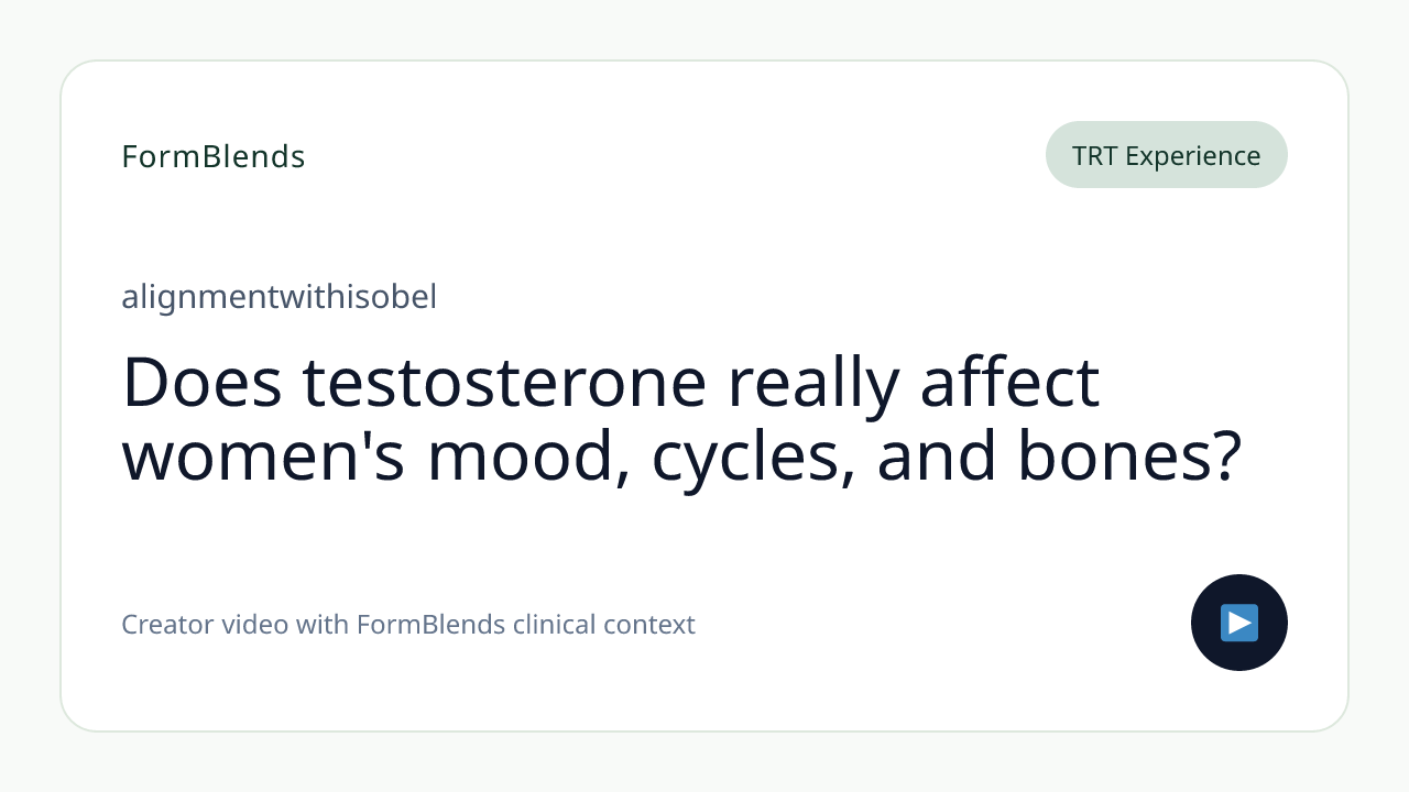 Does testosterone really affect women's mood, cycles, and bones?