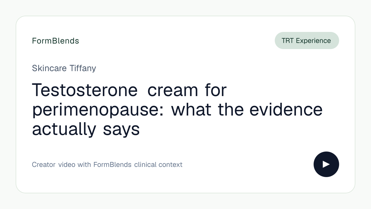 Testosterone cream for perimenopause: what the evidence actually says