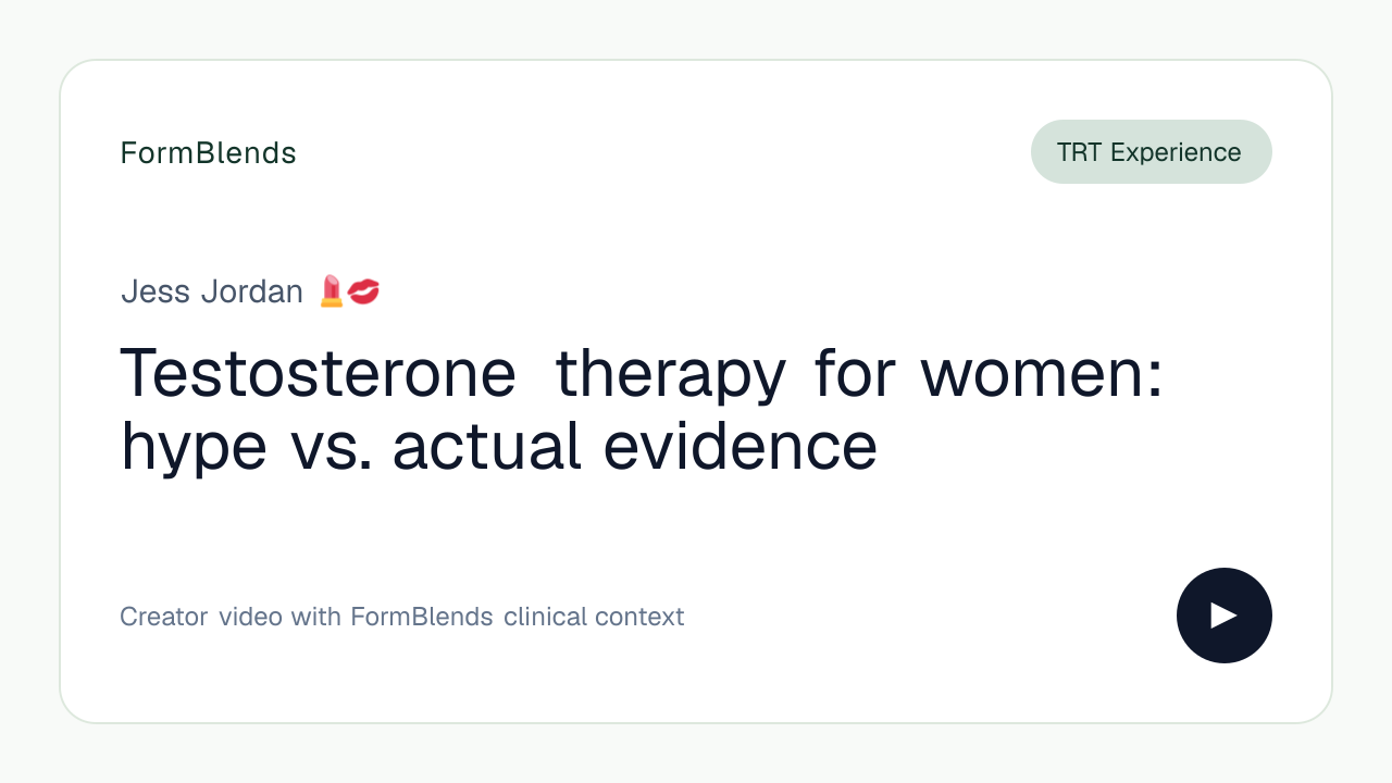 Testosterone therapy for women: hype vs. actual evidence