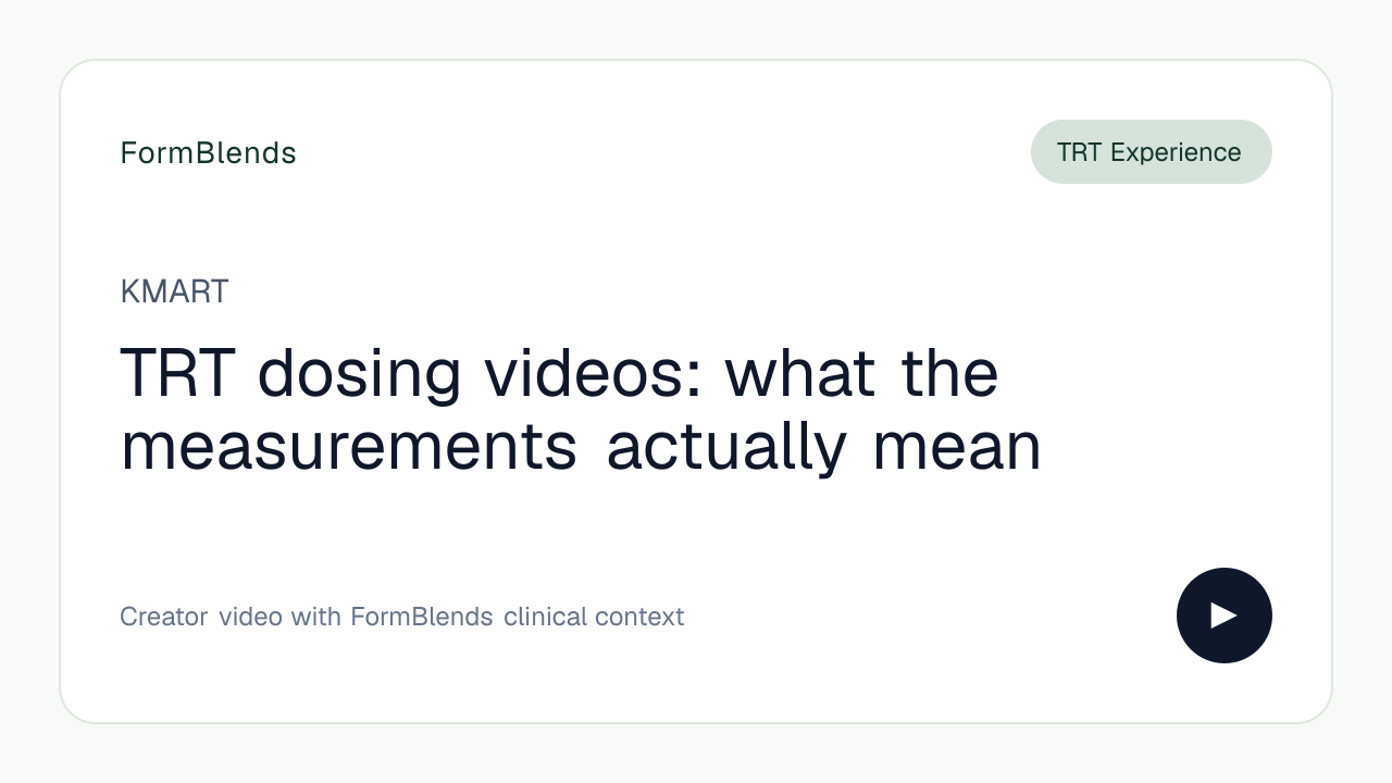 TRT dosing videos: what the measurements actually mean