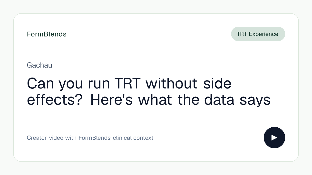 Can you run TRT without side effects? Here's what the data says