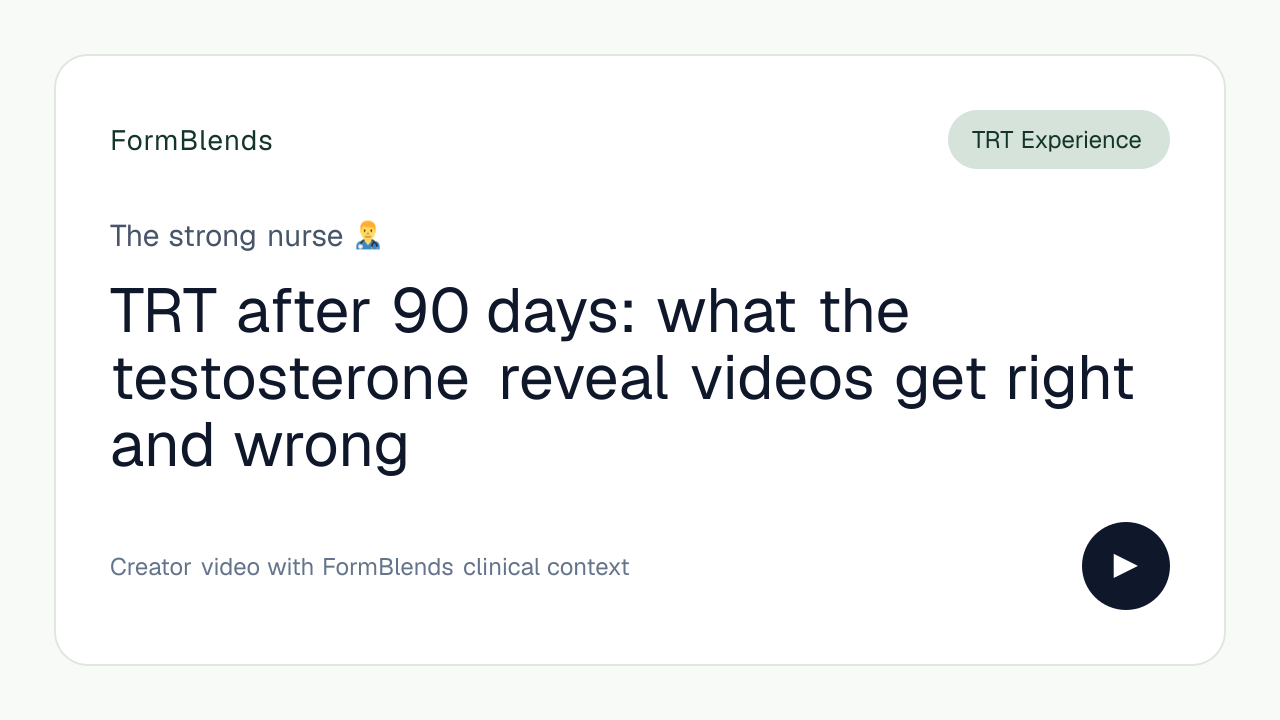TRT after 90 days: what the testosterone reveal videos get right and wrong