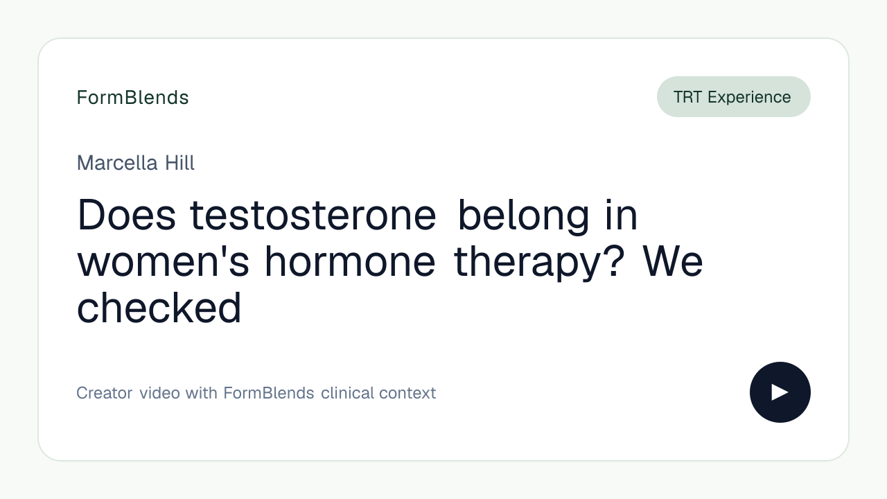Does testosterone belong in women's hormone therapy? We checked