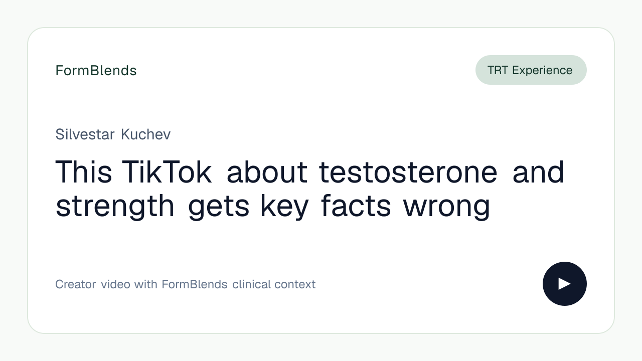 This TikTok about testosterone and strength gets key facts wrong