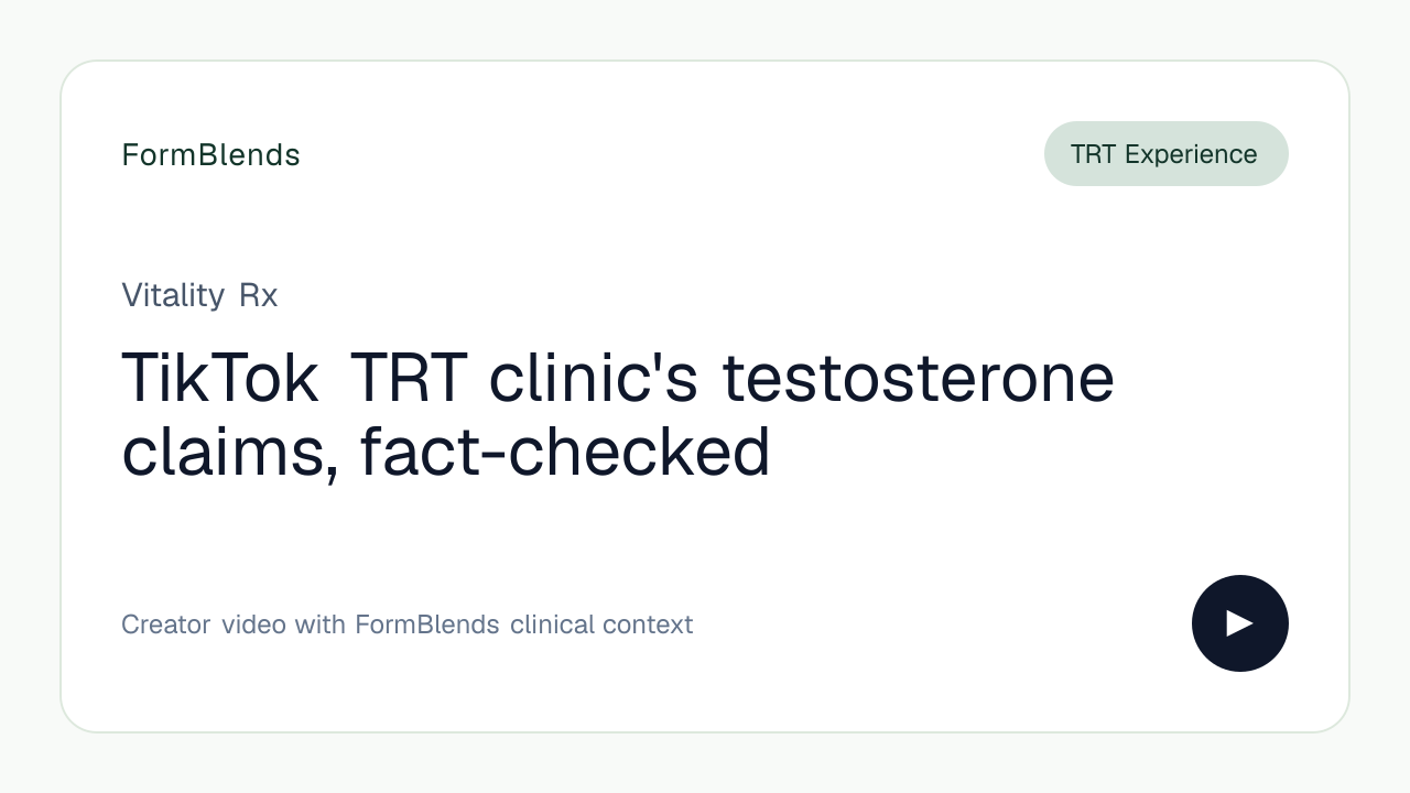 TikTok TRT clinic's testosterone claims, fact-checked