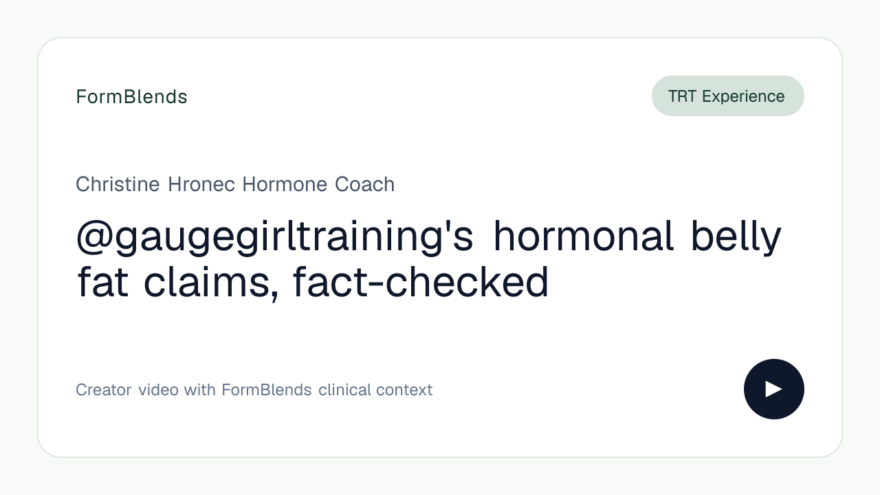 @gaugegirltraining's hormonal belly fat claims, fact-checked