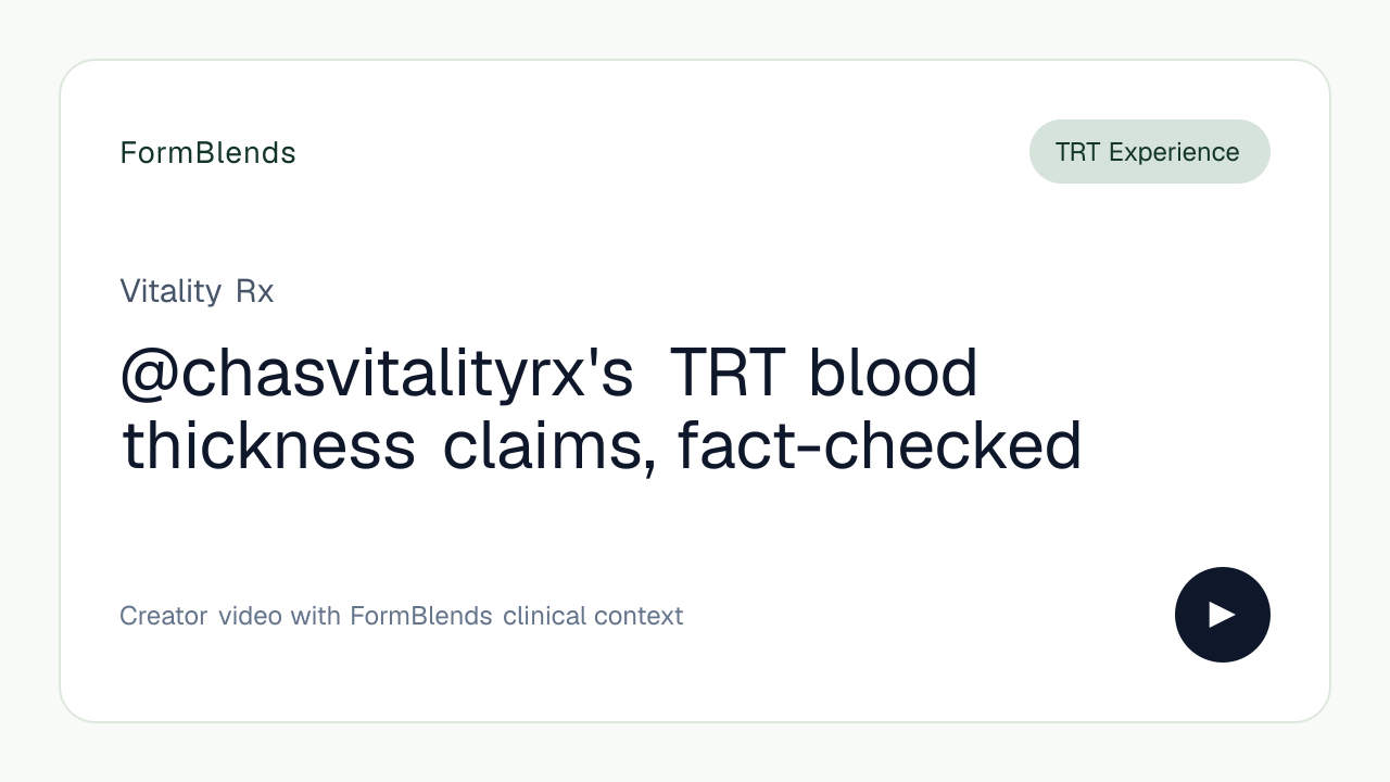@chasvitalityrx's TRT blood thickness claims, fact-checked