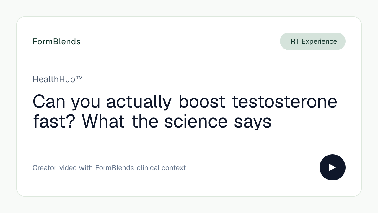 Can you actually boost testosterone fast? What the science says