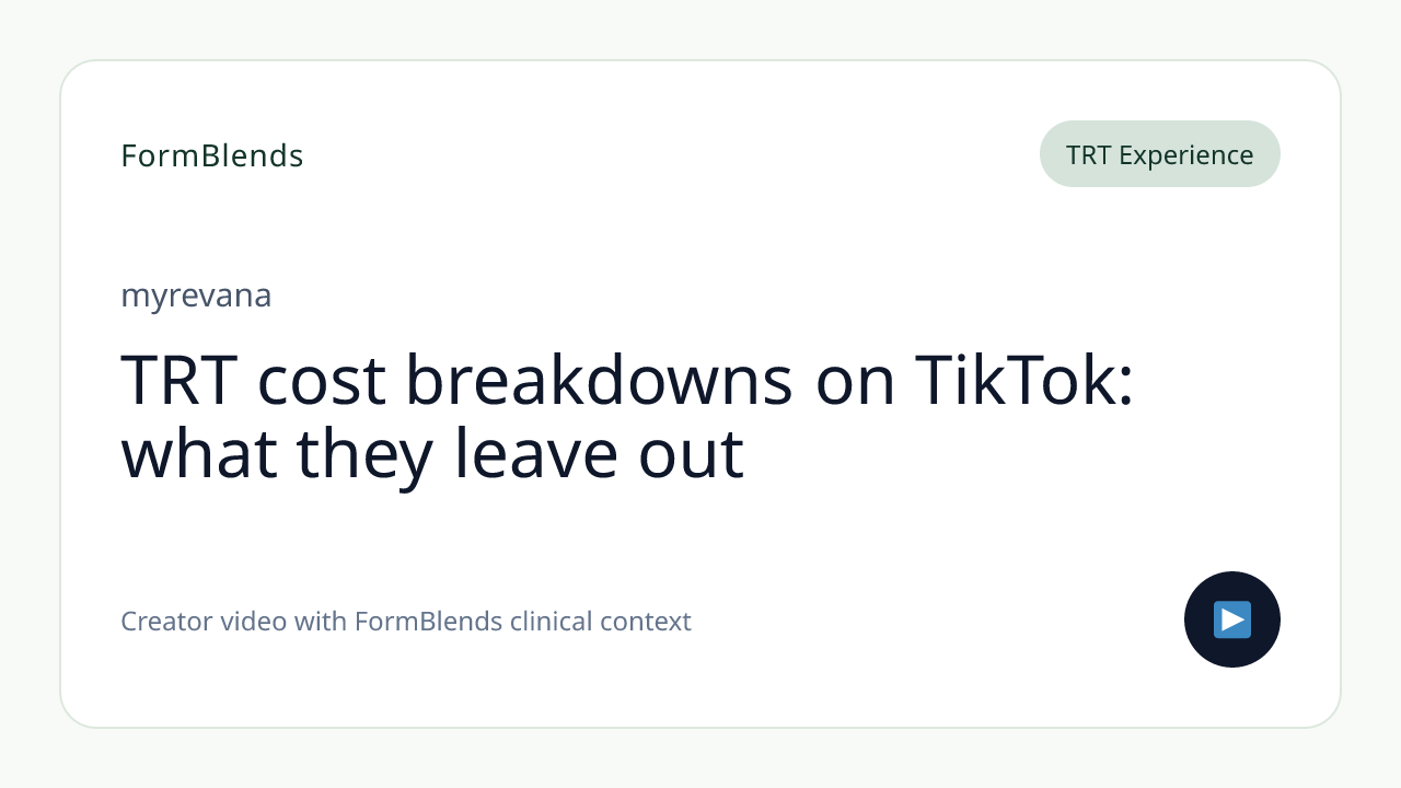 TRT cost breakdowns on TikTok: what they leave out
