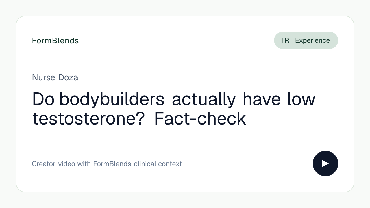 Do bodybuilders actually have low testosterone? Fact-check