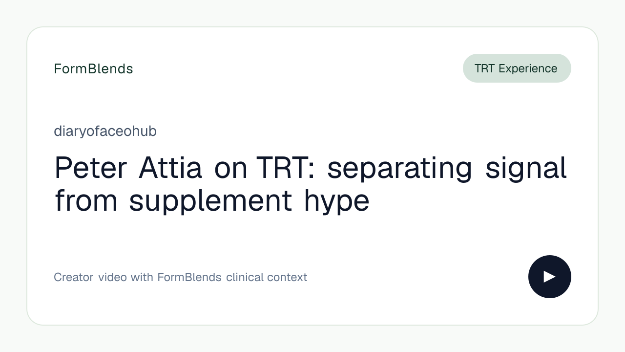 Peter Attia on TRT: separating signal from supplement hype