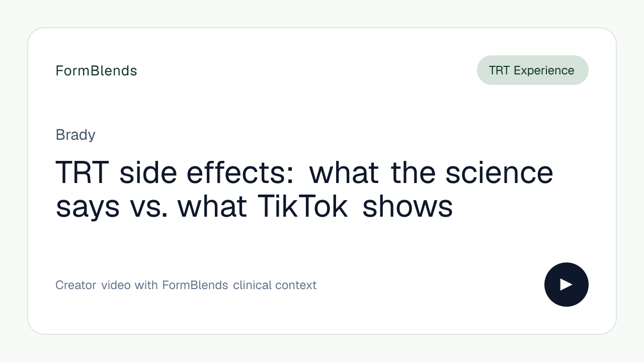 TRT side effects: what the science says vs. what TikTok shows