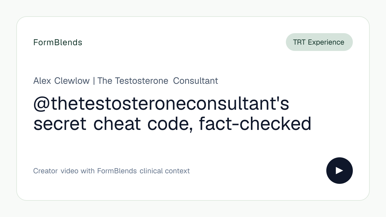 @thetestosteroneconsultant's secret cheat code, fact-checked