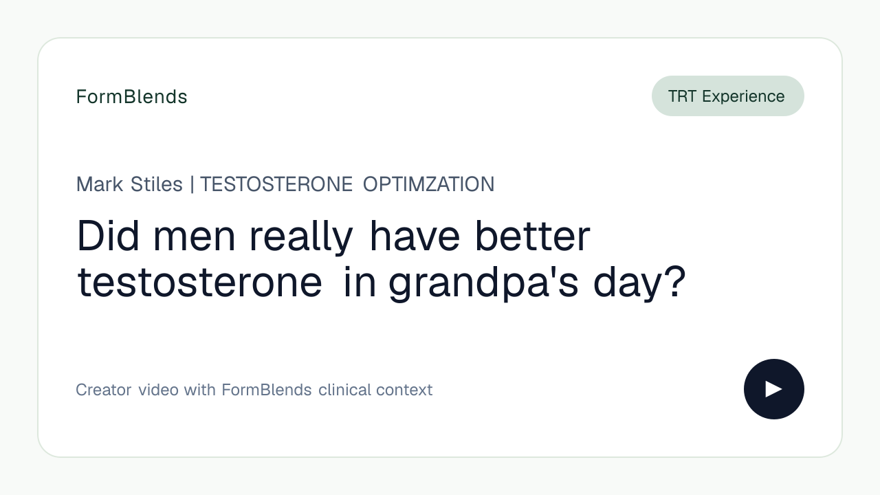 Did men really have better testosterone in grandpa's day?