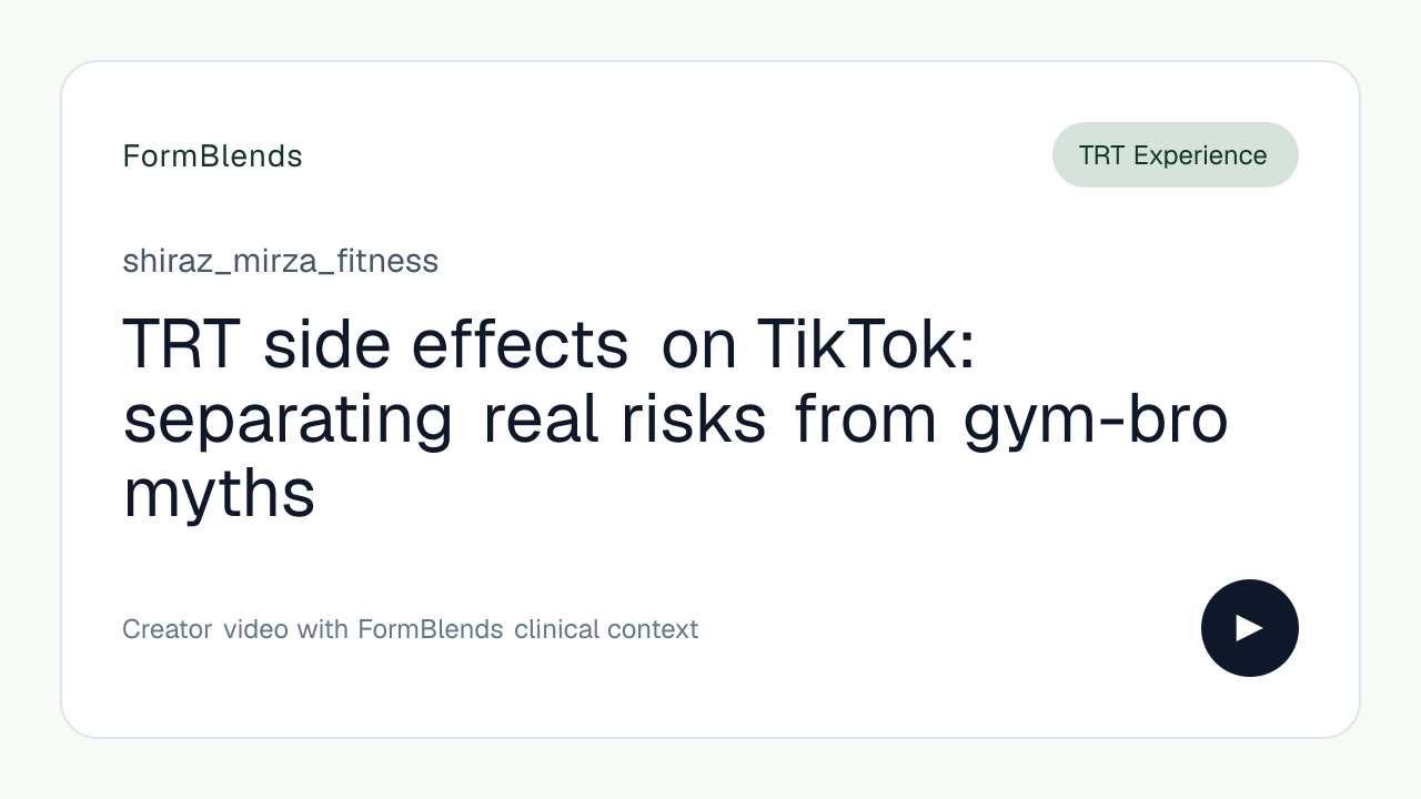 TRT side effects on TikTok: separating real risks from gym-bro myths
