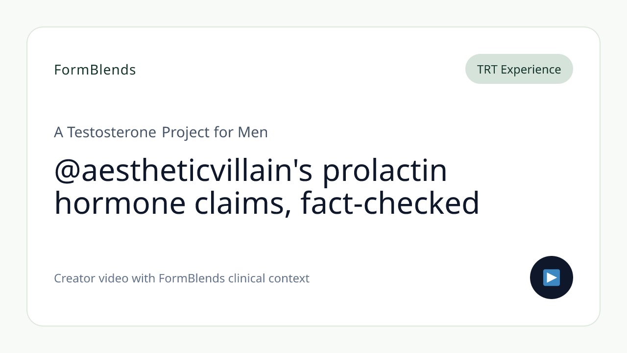 @aestheticvillain's prolactin hormone claims, fact-checked