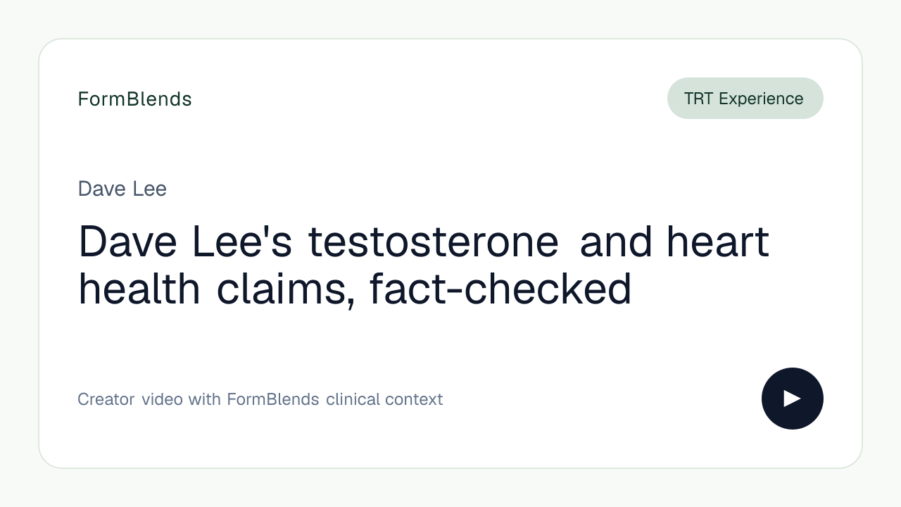 Dave Lee's testosterone and heart health claims, fact-checked