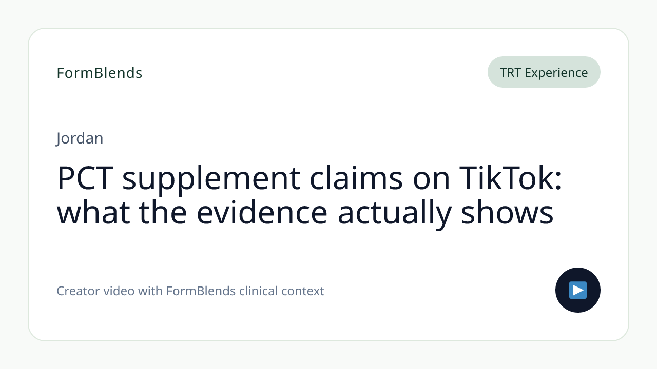 PCT supplement claims on TikTok: what the evidence actually shows