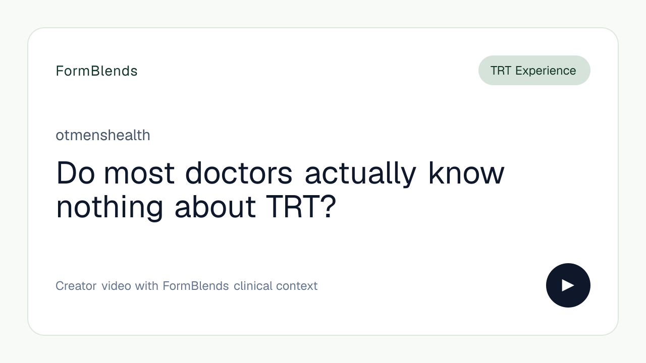 Do most doctors actually know nothing about TRT?