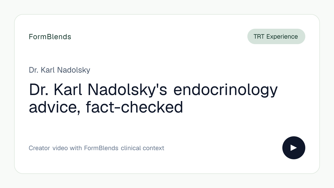 Dr. Karl Nadolsky's endocrinology advice, fact-checked
