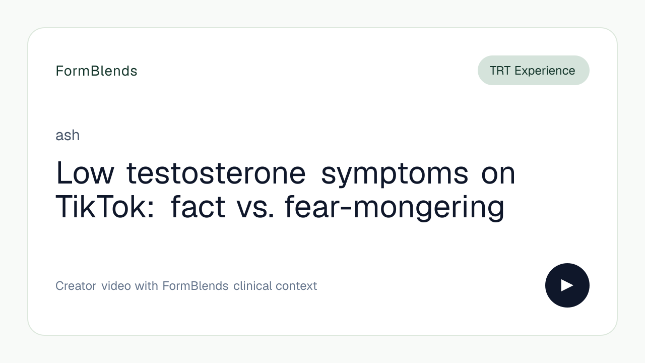 Low testosterone symptoms on TikTok: fact vs. fear-mongering