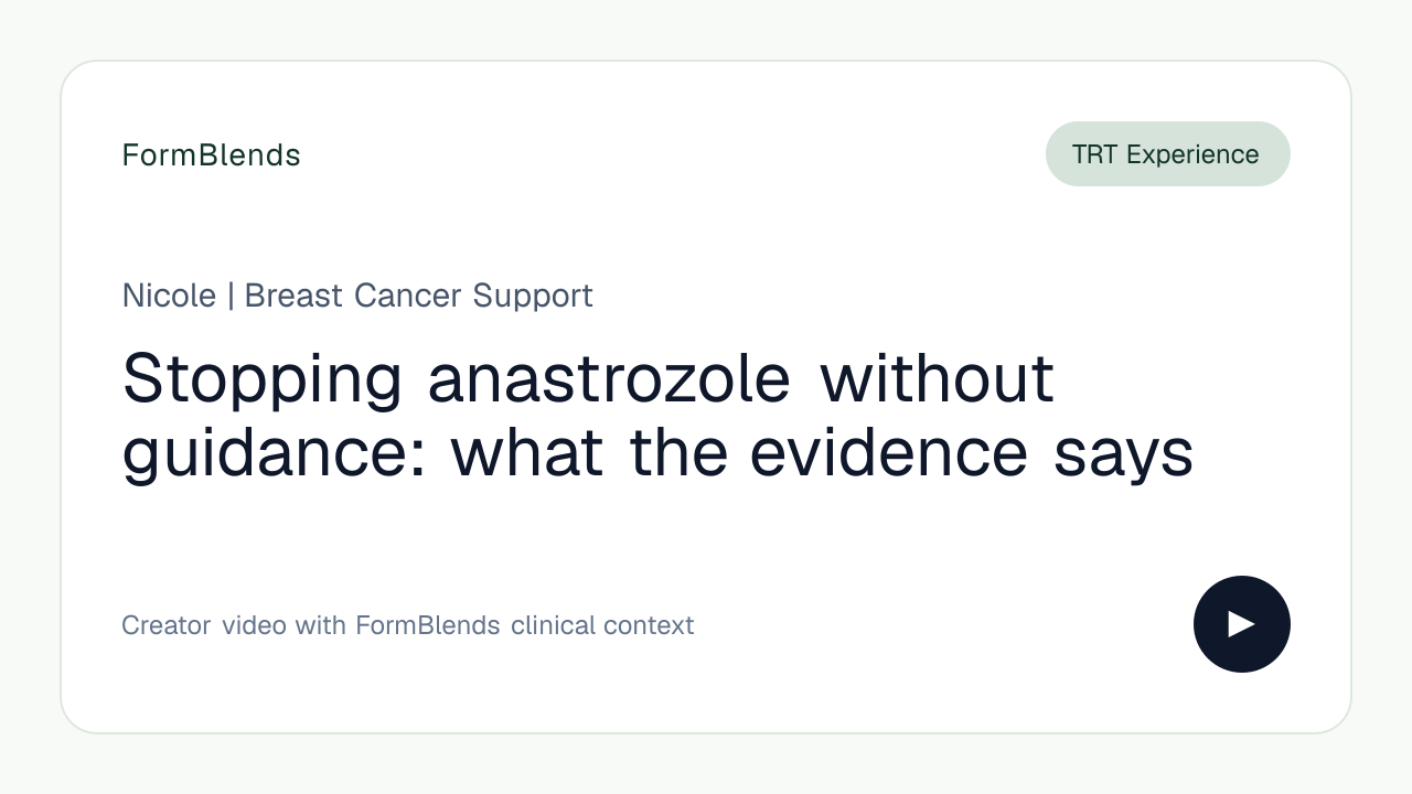 Stopping anastrozole without guidance: what the evidence says