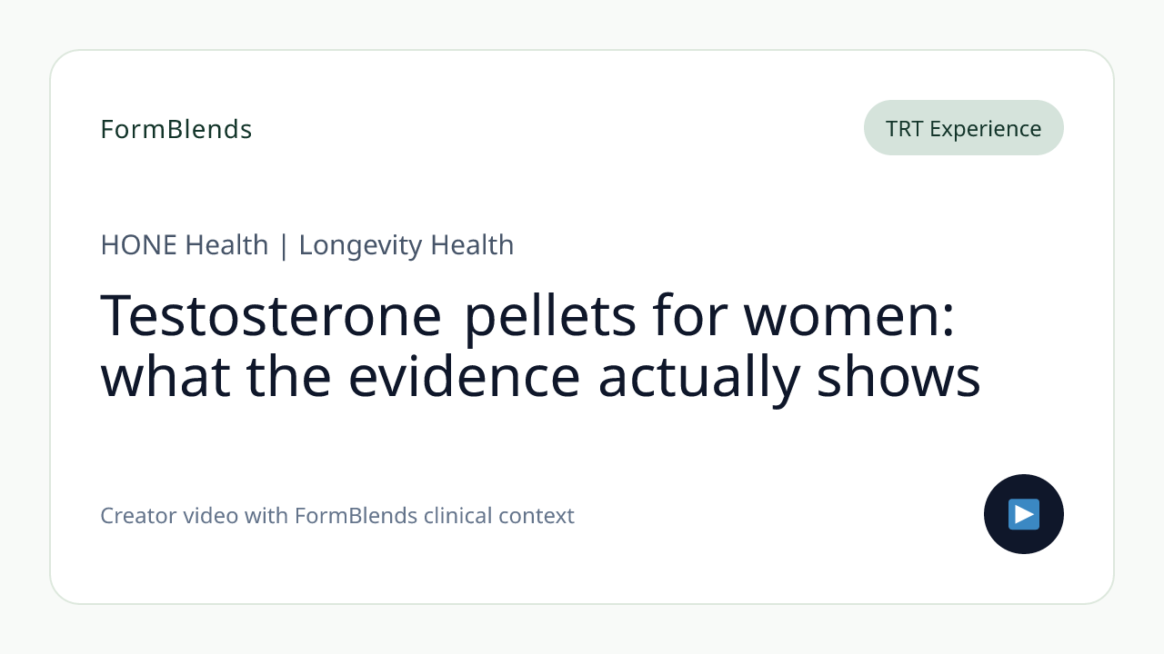 Testosterone pellets for women: what the evidence actually shows
