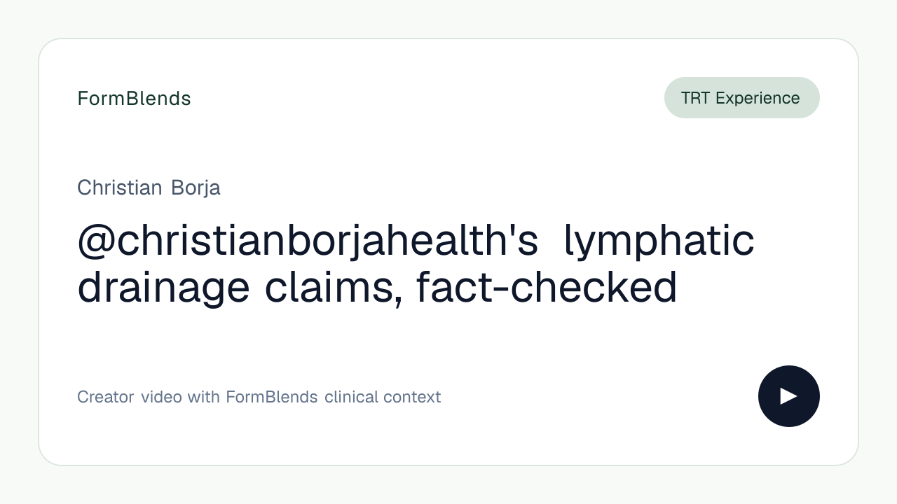 @christianborjahealth's lymphatic drainage claims, fact-checked