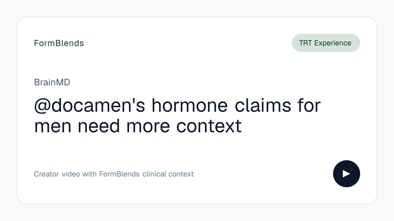 @docamen's hormone claims for men need more context