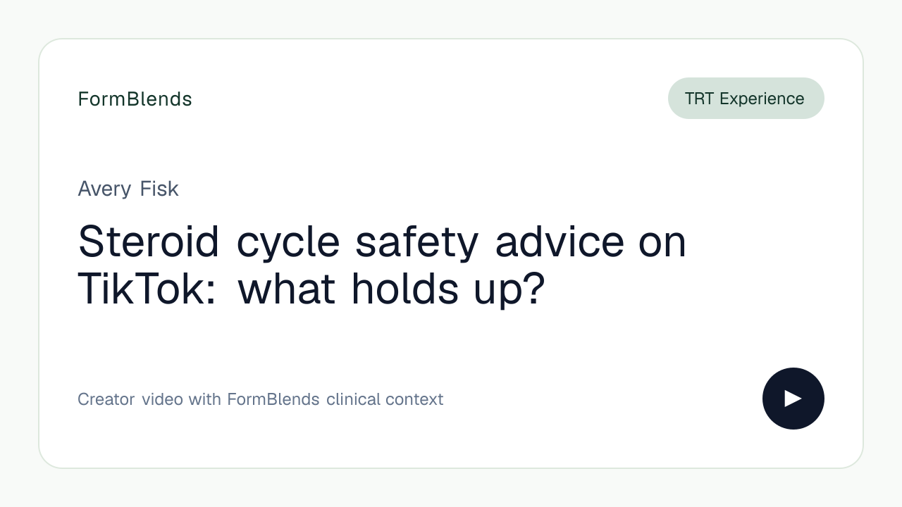 Steroid cycle safety advice on TikTok: what holds up?