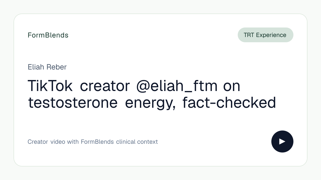 TikTok creator @eliah_ftm on testosterone energy, fact-checked