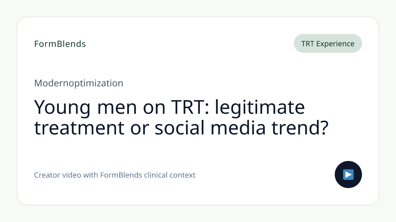 Young men on TRT: legitimate treatment or social media trend?