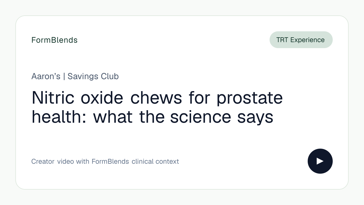Nitric oxide chews for prostate health: what the science says