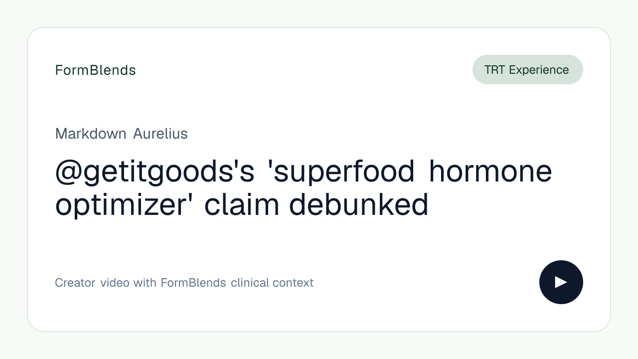@getitgoods's 'superfood hormone optimizer' claim debunked